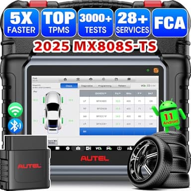 Autel MaxiCheck MX808S-TS: 2025 Outil Réapprentissage TPMS Voiture, Valise Diagnostic Auto Bidirectionnel, Niveau Égal de MK808S-TS MK900TS, Mise à Niveau de MK808BT MK808S TS608, 28+ Services