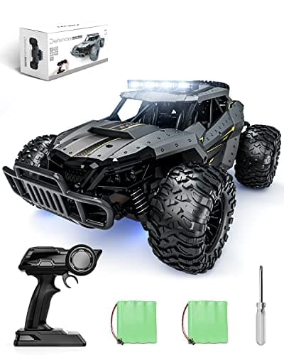 Tecnock Voiture Télécommandée, 2,4GHz 1/16 RC Voiture Véhicule Tout-Terrain Jouet électrique Tout-Terrain Voiture avec 2 Piles 60 Min de Lecture et Phare LED Cadeau pour Les Enfants Adultes
