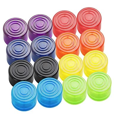 Casquette de Pied d'Effet Guitare, 16Pcs Effet de Guitare Footswitch Topper Pied Capuchon en Plastique Protection pour Effet de Pédale de Guitare