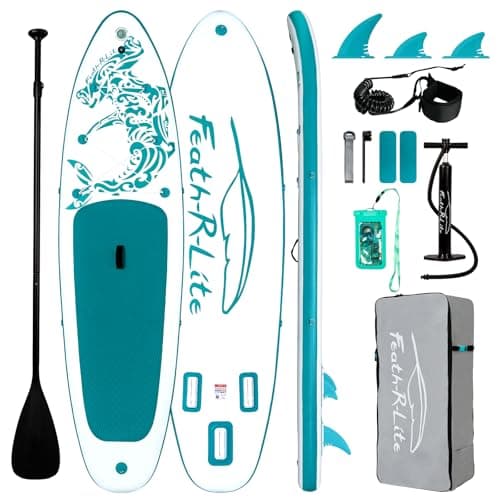 FEATH-R-LITE Stand Up Paddle Board Gonflable Sup avec Accessoires de Paddleboard, Planches de Paddle multifonctionnelles Pont antidérapant pour Adultes et Adolescents