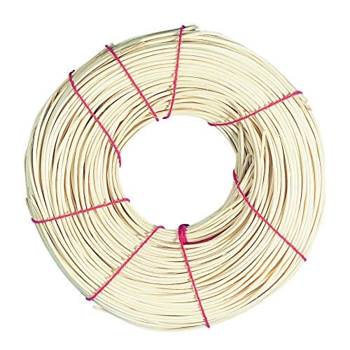 Rayher 6502800 Rotin qualité Ruban Rouge 1A, rotin à tresser, Rouleau de 125 g n° 8, Diamètre DE 3 mm, rotin pour vannerie, Tuyau Tressé d env. 35 m, Nature