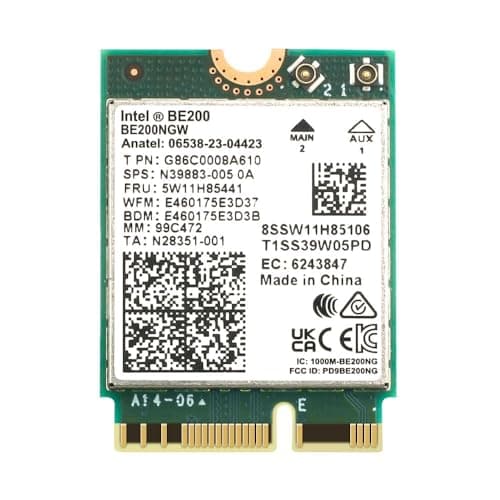 New Wi-FI 7 Bluetooth 5.4 Intel BE200 WiFi Card BE200NGW 2.4/5/ 6 GHz 5.8 Gbps for Windows 11 PC Laptop, Not Support AMD