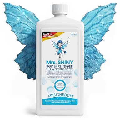 Mrs. SHINY - Détergent pour produit aspirateur laveur avec parfum de fraîcheur - produit nettoyant aspirateur laveur - nettoyant pour sol pour robot de nettoyage - pour tous les aspirateurs - 750 ml
