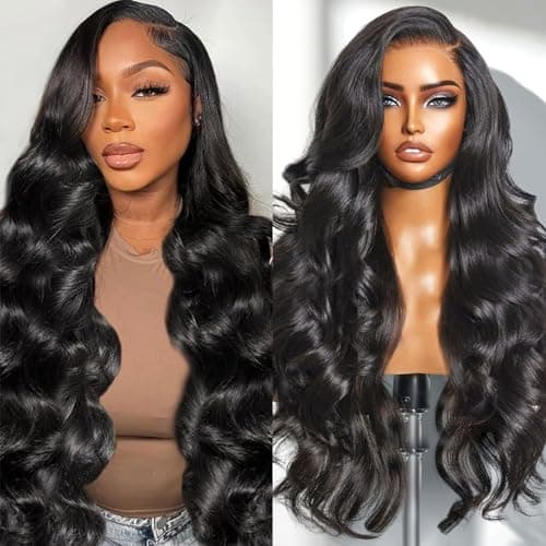 Junemet 20 Pouces Perruque Cheveux Humain Femme Naturelle Brésilien Densité 200% 13x4 Body Wave Lace Wig Perruque Femme Glueless Lace Wig Human Hair Perruque Sans Colle Couleur Naturelle