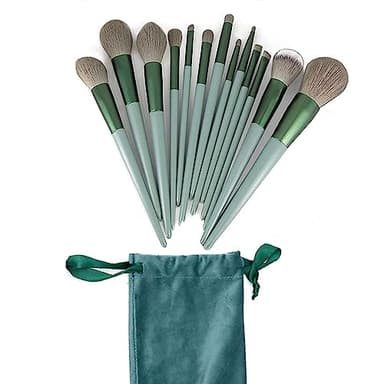 SJBAUTYO 13 PCS Pinceaux Maquillages Professionnel,Pinceau Maquillage Pour Fond de Teint Blush L'anti-cernes Fard à Paupières Poudre Libre