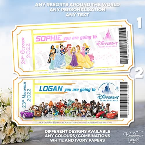 Wedding Cards Ticket d'aventure surprise personnalisable