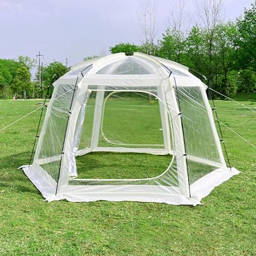 Tente à bulles dôme de jardin, tente à bulles 3,5 m pour 5 à 8 personnes, tonnelle pop-up, transparence panoramique à 360 °, abri solaire résistant aux UV, tente d'événement pour fête, jardin, patio