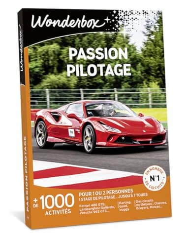 Wonderbox Passion Pilotage - Coffret Cadeau Idée Cadeau Aventure