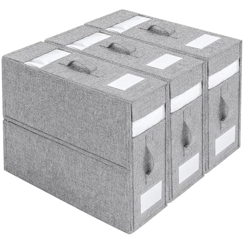 DISDADA Lot de 3 Pliable Boite Rangement Drap de Lit Housse de Couette, Linge Organisateur Drap de Lit Soigneusement Les avec Poignée