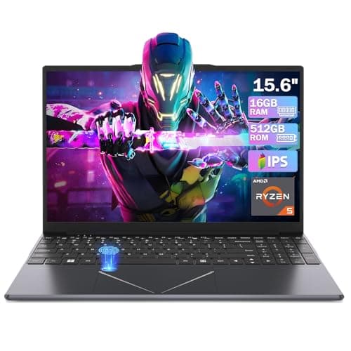 Ordinateur Portable de 15,6" AMD Ryzen 5 3500U Processeur 16 Go DDR4 512 Go SSD, Ordinateur Graphique Intégré AMD Laptop avec Prise en Charge Touch ID 2.4/5G WiFi Bluetooth USB 3.0 * 2, Mini HDMI *1