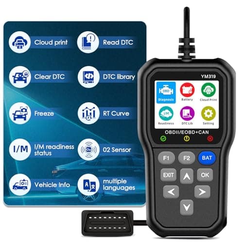 Anluomania OBD-II Lecteur de Code, OBD2 Valise Diagnostic Auto, OBD2 Diagnostic, Scanner OBD2, OBD Diagnostique, Lire et Effacer Les Codes D’Erreur du Moteur, 13 Langues, HD IPS Écran