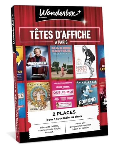 Têtes d'affiche À Paris - Spectacle en Duo - Coffret Cadeau - Ticketbox - Idée Cadeau Divertissement