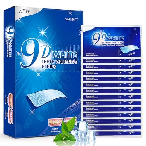 28 Pièces Blanchiment Dentaire, Saveur menthe Bandes de Blanchiment Instantané, white bande blanchissante, Douces pour les Dents Aide à Eliminer Café, Soda, vin Tache