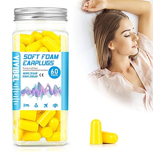 Bouchons d’Oreilles, Bouchon d’Oreilles Anti Bruit SNR 38 dB, Boule Quies pour Dormir en Mousse Souple, Boule Quies Reutilisable Protection Auditive pour Sommeil, Travail, Voyage - 60 Pairs