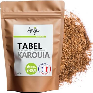 Mélange d'Épices Tabel Karouia 100g - 100% Naturel Tabil Tabeul Karwiya - 4 Ingrédients Authentiques - Coriandre, Carvi, Ail, Piment – Vegan Sans Gluten - NCA