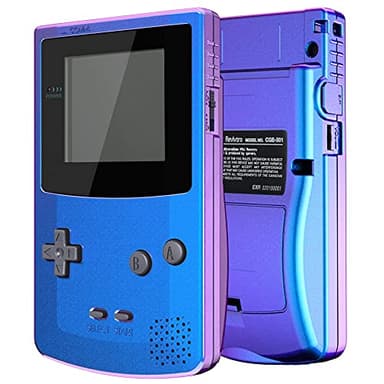 eXtremeRate Coque de Remplacement avec Boutons pour Gameboy Color GBC, Compatible avec GBC OSD IPS & Regular IPS & Standard LCD, Console et Écran IPS Non Incluse-Caméléon Violet Bleu