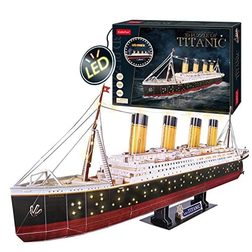 Puzzle 3D Maquette Titanic LED | Maquette Bateau A Construire | Puzzle 3D Adulte et Puzzles 3D Enfant | Maquette Bateau Titanic | 266 Pièces | Cadeau Garcon 14 Ans