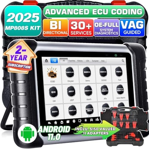 Autel MaxiPRO MP808S KIT: 2023 Codage ECU Avancé, Bidirectionnel Complet, 150€ Adaptateurs 11PCS, SUPÉRIEUR de MP808K DS808K, Identique À MS906 Pro MK906 Pro, Android 11 4G+64G Essai Actif 30+ Service