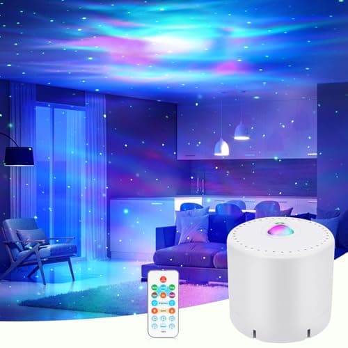 MHAZDZE Projecteur Ciel Etoile, Projecteur Galaxie avec télécommande, Projecteur de Veilleuse à vitesse et Luminosité réglables pour Décoration des Chambres,Enfants,adultes