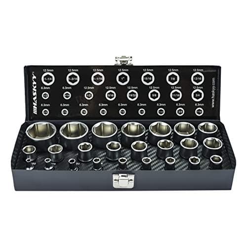 Clé à douille Douilles à noix Jeu d'outils clés douilles 24 pièces