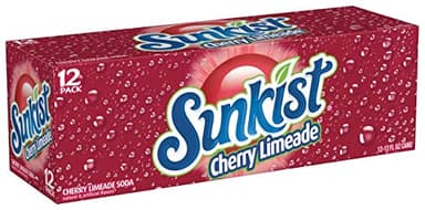 Sunkist Cerise limeade soda - 355 ml - Lot de 12