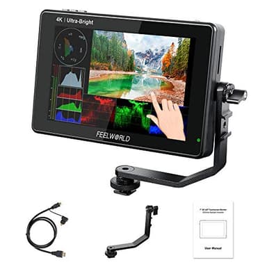 Feelworld LUT7 7 Pouces 2200nit Ultra Lumineux 3D Lut Touch Screen Écran DSLR Caméra Moniteur de Champ 1920x1200 IPS 4K HDMI DC Output Forme d'onde Capteur de Lumière