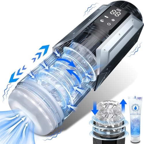 Masturbateur Homme Sex Toýs Homme - Masturbeuse Homme Sextoyse Homme Sex Toys avec 7 Modes de Succion & Vibration & Télescopique & Rotation Masturbateurs Masculins Masturbâteur Homme Mains Libres