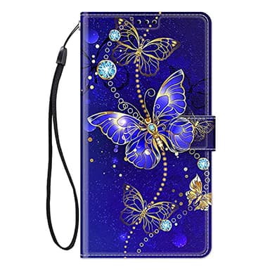ChoosEU Coque pour Samsung Galaxy A54 5G Housse Cuir avec Protection Etui Portefeuille Antichoc Magnétique Étui à Rabat et Folio Support élégant Motif pour Femmes pour Galaxy A54 5G - Papillon Violet