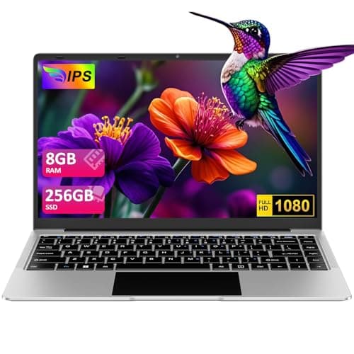 Ordinateur PC Portable 14 Pouces Win11 Celeron N4020 8+256Go SSD Support 1 to SSD Expansible 2.4G+5G Double WiFi Bluetooth 4.2 HDMI 1920 x 1080p Souris Sans Fil & Membrane de Clavier AZERTY - Argent-1