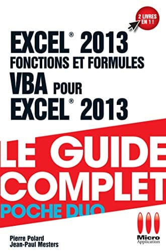 POCHE DUO FONCTIONS FORMULES VBA EXCEL 2013