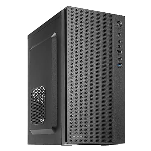 Tacens Anima AC5500, Boîtier PC Micro ATX Compact, Refroidissement par Mailles en Façade, Alimentation 500W, USB 3.0, Noir