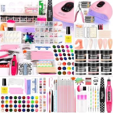 Complet Poudre Acrylique Pour Ongles,Kit Acrylique Ongles,Professionnel Poudre Acrylique Kit Avec Outils D'art D'ongle,Faux Ongles