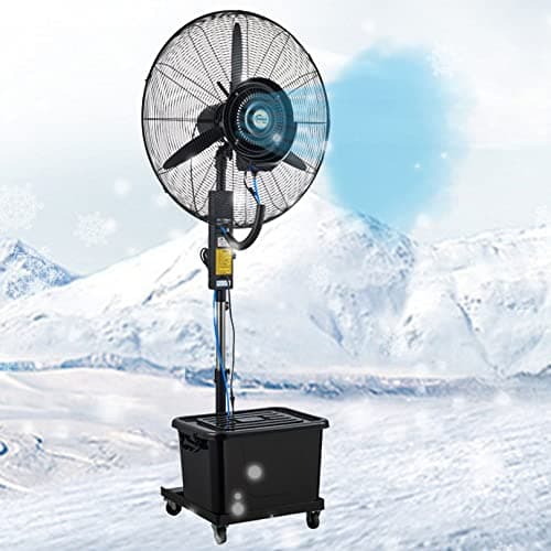 Ventilateur brumisateur oscillant, ventilateur sur pied avec brumisateur, 3 vitesses, réservoir grande capacité de 43 L, ventilateur extérieur pour terrasse, restaurant, garage, salle de spo