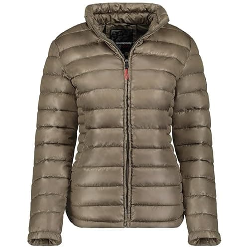 Geographical Norway Annecy Basic Lady - Doudoune Chaude Matelassee Femme Automne Hiver Printemps Ete - Veste Manteau Chaud - Parka Manches Longues Blouson - Femmes (Tempete XXL)