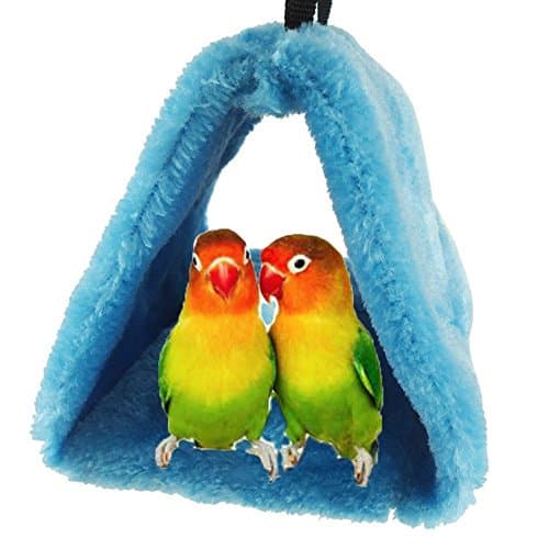 Keersi Hiver Chaud Bird Nest Maison Refuge pour Parrot Perruche Perruche calopsitte Amazones cacatoès canari inséparables Finch Cage Jouet (Couleur aléatoire)