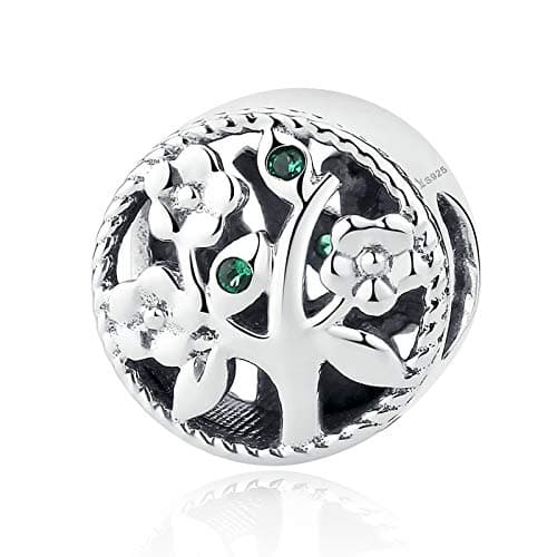 NINGAN Arbre de Vie Familiale Je t'aime Famille Pour Toujours Rêves dans la Mer de Voyage autour du monde Charme für Armbänder (Arbre de Vie Familiale)