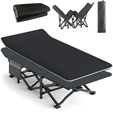 ATORPOK SHOP Lit de Camping Pliable Robuste pour Adultes,Charge Jusqu'à 200 kg, Pêche Extérieur Jardin Intérieur