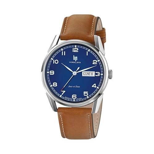 Lip Himalaya 40 Montre Homme Acier Cuir Marron 671705