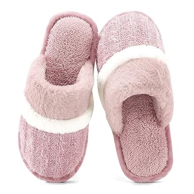 GOEWY Pantoufles confortables pour femmes, chaussures d'intérieur et d'extérieur pelucheuses avec semelle antidérapante en mousse à mémoire de forme, cadeaux pour femmes, maman, petite amie, dames