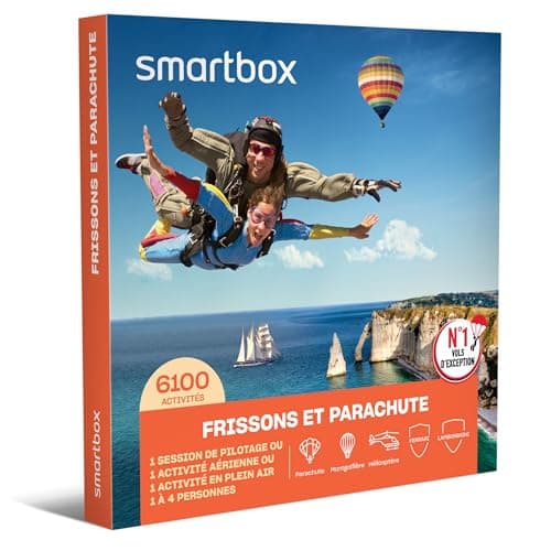 Smartbox - Coffret Cadeau - Frissons et Parachute - 1 expérience d'exception pour 1 à 4 Personnes