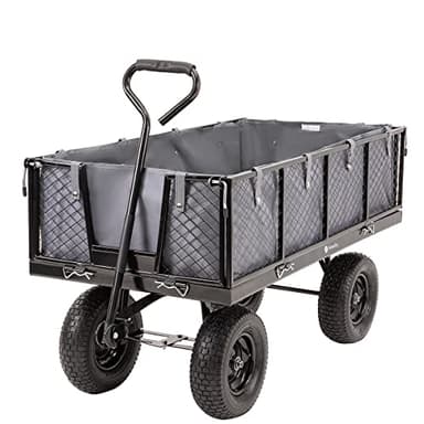 Miweba Chariot d’extérieur MB-700 - Bâche - Parois Pliables - Capacité de Charge 700 kg - Pneus pneumatiques - Chariot Pliable - Chariot de Jardin - Chariot de Transport - Brouette