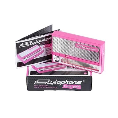 Stylophone Pink – Le synthétiseur électronique de poche original – Édition spéciale | Instrument de musique de synthé | Clavier synthétiseur | Stylophone Instrument