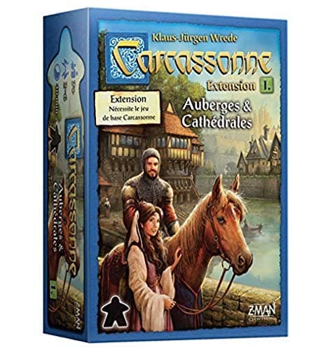 Asmodee - Carcassonne : Extension 1 Auberges & Cathédrales - Complétez Votre Jeu de Société Favori - 2 à 6 Joueurs dès 7 Ans - Parties de 40 Min - Version Française - Z-Man Games