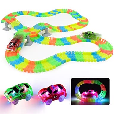 Circuit Voiture Enfant-Jeux Enfant 3 Ans Jouet Garcon 3 4 Ans avec 2 Voiture Enfant 240 Pièces Flexible Circuit Voiture Electrique Voiture Jouet Enfant 3 4 5 6 Ans Garçon Fille