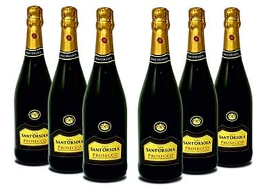 Sant'Orsola Prosecco D.O.C. ExtraDry Sec Vin Petillant Italien Set de 6 Bouteilles x 75 cl