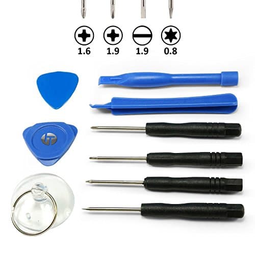 Incutex kit d’outils, kit de réparation de smartphones compatible iPhone, Samsung Galaxy, IPad, PC, iPod, tablette, ordinateur portable, appareil photo