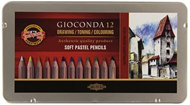 Koh-I-Noor Crayons d'Artiste Crayons pastels doux (Set de 12)