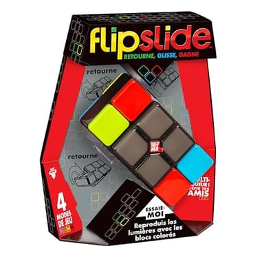 Jeu électronique Portable FLIPSLIDE - RETOURNE, Glisse, GAGNE Reproduis Les lumières avec Les Blocs colorés. 4 Modes de Jeu. Multijoueur ! Défie tes Amis !
