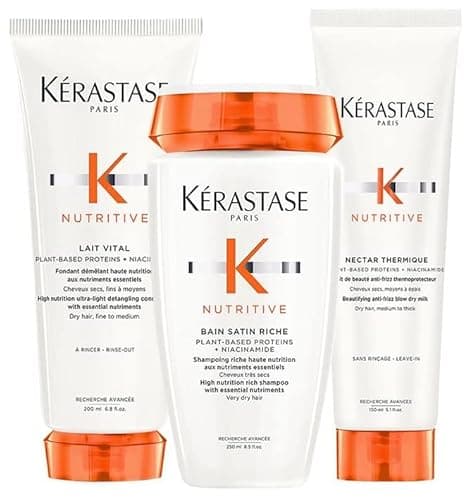Kerastase Nutritive Lait Vital 200ml Bain Satin Riche 250ml Nectar Thermique 150ml