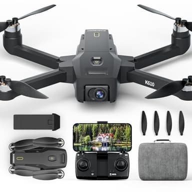 K610 GPS Drone avec 4K Caméra adulte S0NY IMX SD Card,FPV Drones Smart Retour Auto,GPS Suivi Auto pour Adultes Débutants,Moteur sans Balais 5GHz AIdrone professionnel Deux Cameras,moins de 249g